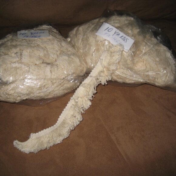 20 yds of Vintage Beige Trim Fringe Tassel - Picture 5 of 8